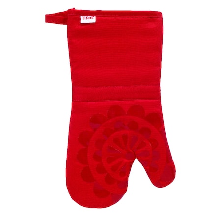 T-Fal T-Fal Red Medallion Cotton Oven Mitt 50948
